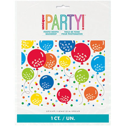 Birthday Balloon Cheer Photo Booth Backdrop - The Party Marketplace