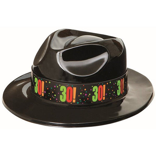 Birthday Cheer "30" Gangster Hat - The Party Marketplace