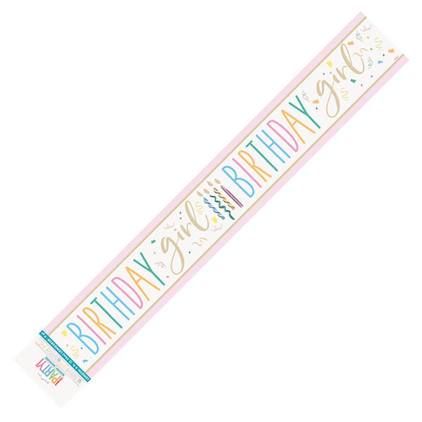 "Birthday Girl" Foil Banner - 2.74m - The Party Marketplace