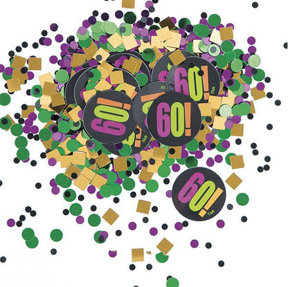 Birthday Glitz "60" Confetti (14g) - The Party Marketplace
