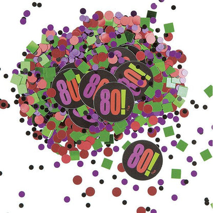 Birthday Glitz "80" Confetti (14g) - The Party Marketplace