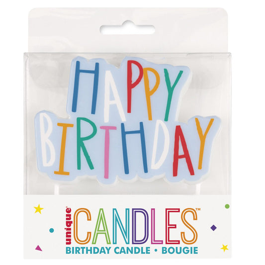 Birthday Mayhem "Happy Birthday" Large Pick Candle - The Party Marketplace