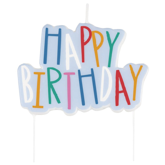 Birthday Mayhem "Happy Birthday" Large Pick Candle - The Party Marketplace
