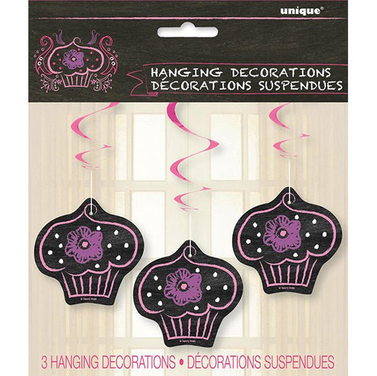 Birthday Sweets Hanging Swirl Decorations (Pack of 3) - The Party Marketplace