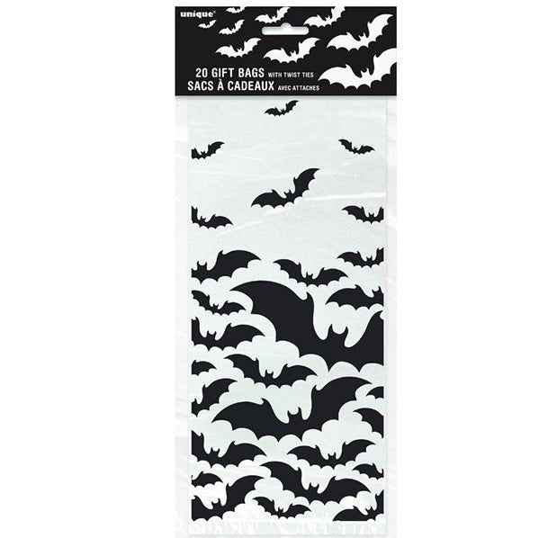 Black Bats Cello Bags (Pack of 20) - The Party Marketplace