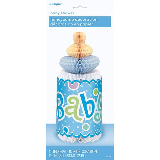 Blue Dots Baby Shower Honeycomb 30cm - The Party Marketplace