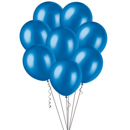 Blue Metallic Balloons 30cm (Pack of 25) - The Party Marketplace