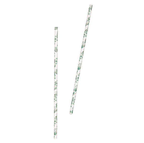 Botanical Paper Straws (Pack of 10) - The Party Marketplace