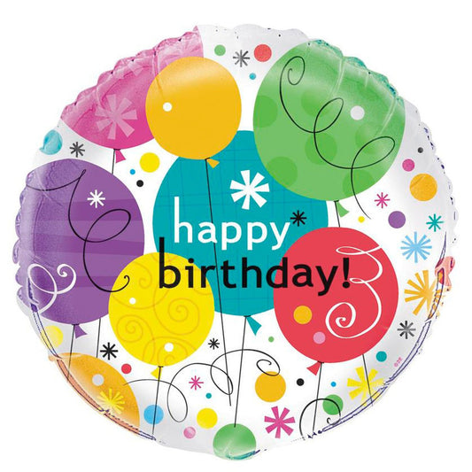 Breezy Birthday Foil Balloon 45cm - The Party Marketplace