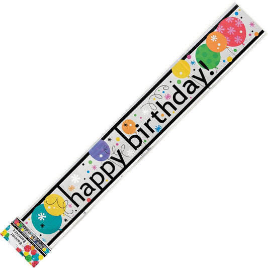 Breezy Birthday Foil Banner (12ft) - The Party Marketplace