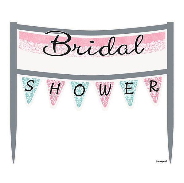 "Bridal Shower" Cake Banner (16.5cm) - The Party Marketplace