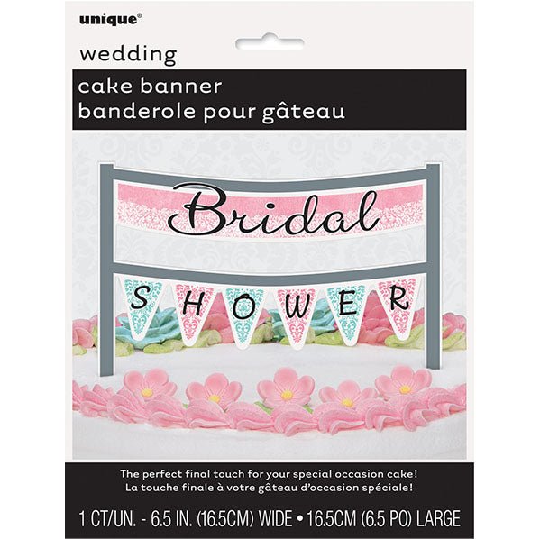 "Bridal Shower" Cake Banner (16.5cm) - The Party Marketplace