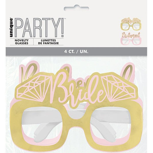 Bride To Be Foil Party Glasses (Pack of 4) - The Party Marketplace