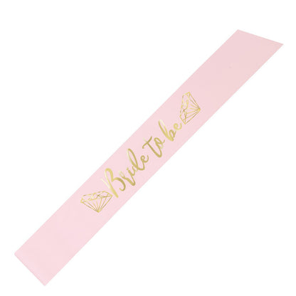 Bride To Be Sash - Pink & Gold - The Party Marketplace