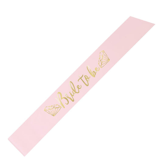Bride To Be Sash - Pink & Gold - The Party Marketplace
