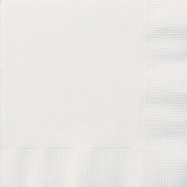 Bright White Luncheon Napkins (Pack of 20) - The Party Marketplace