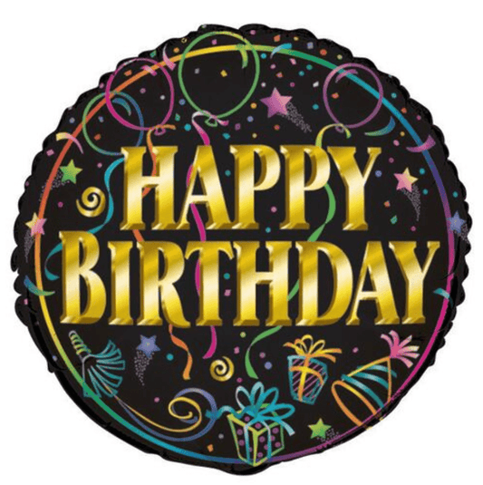 Brilliance "Happy Birthday" Foil Balloon 45cm - The Party Marketplace