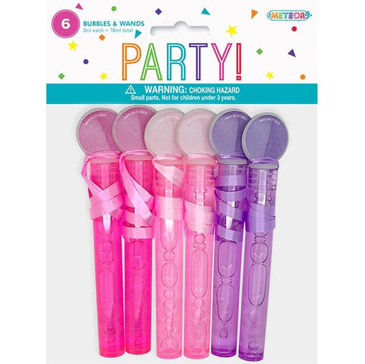 Bubbles & Wands - Girl Assortment (Pack of 6) - The Party Marketplace