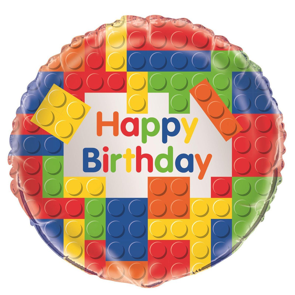 Building Blocks Birthday Foil Balloon 45cm - The Party Marketplace