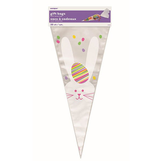 Bunny Cone Cello Bags (Pack of 20) - The Party Marketplace