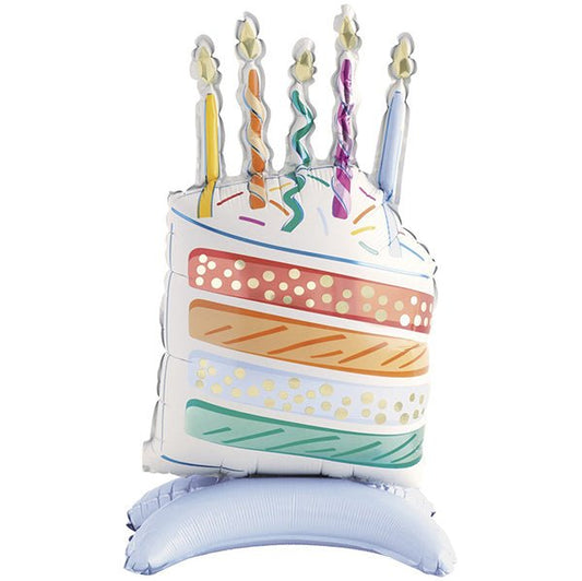 Cake Slice Standing Foil Balloon 58.4cm - The Party Marketplace