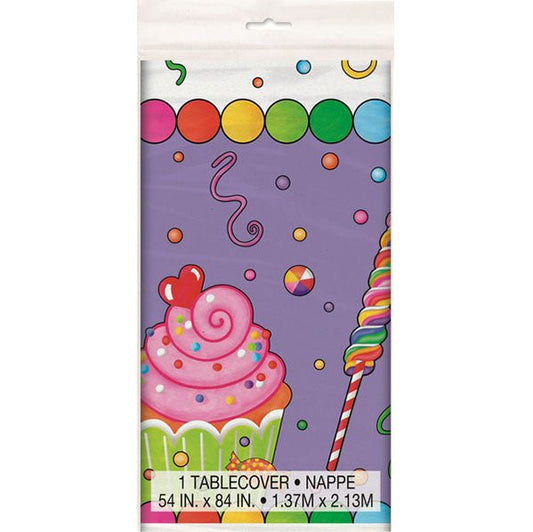 Candy Party Printed Tablecover 137cm x 213cm - The Party Marketplace