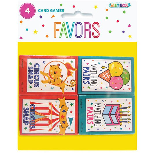 Card Games (Pack of 4) - The Party Marketplace