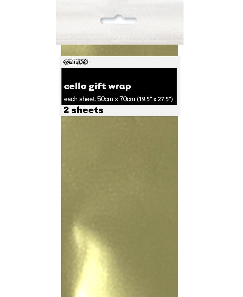 Cello Wrap - Metallic Gold - The Party Marketplace