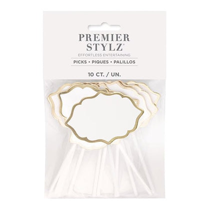 Charcuterie Pick With Gold Foil Trim (Pack of 10) - The Party Marketplace