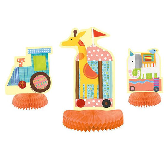 Circus Animal Honeycomb Decorations (Pack of 3) - The Party Marketplace