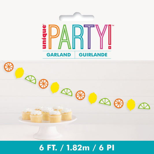 Citrus Fruit Paper Garland (1.82m) - The Party Marketplace