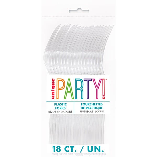 Clear Forks (Pack of 18) - The Party Marketplace