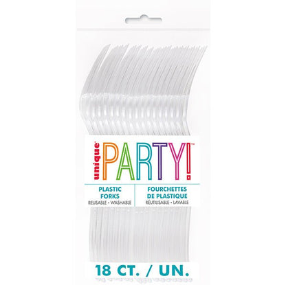 Clear Forks (Pack of 18) - The Party Marketplace