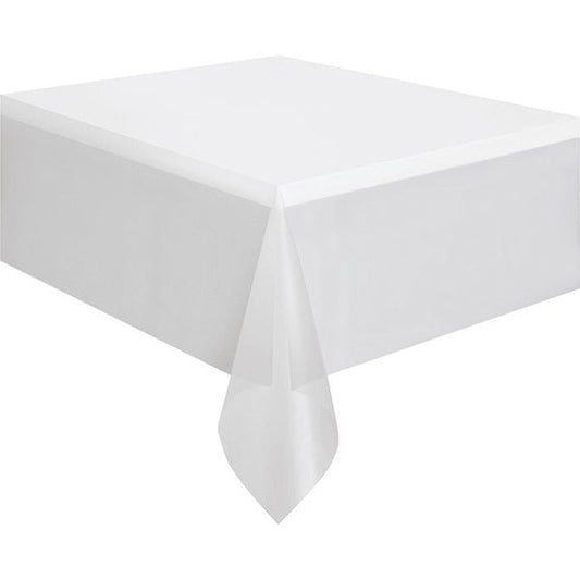 Clear Rectangular Plastic Tablecover 137cm x 274cm - The Party Marketplace