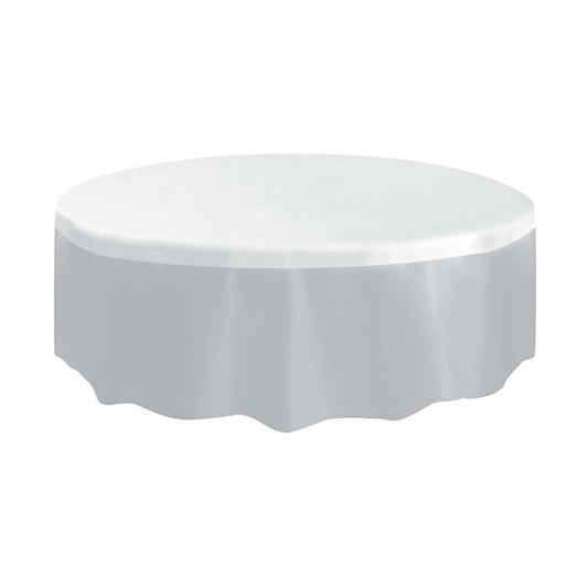 Clear Round Plastic Tablecover 213cm - The Party Marketplace