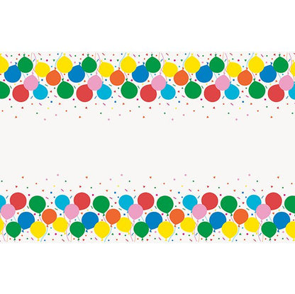 Colourful Balloons Printed Tablecover 137cm x 213cm - The Party Marketplace