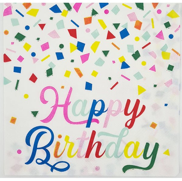 Colourful Confetti Luncheon Napkins (Pack of 16) - The Party Marketplace