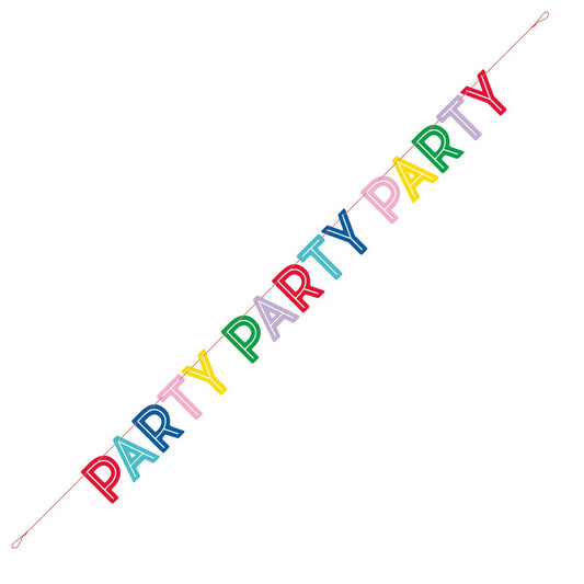 Colourful "Party" Letter Banner - 2.13m - The Party Marketplace