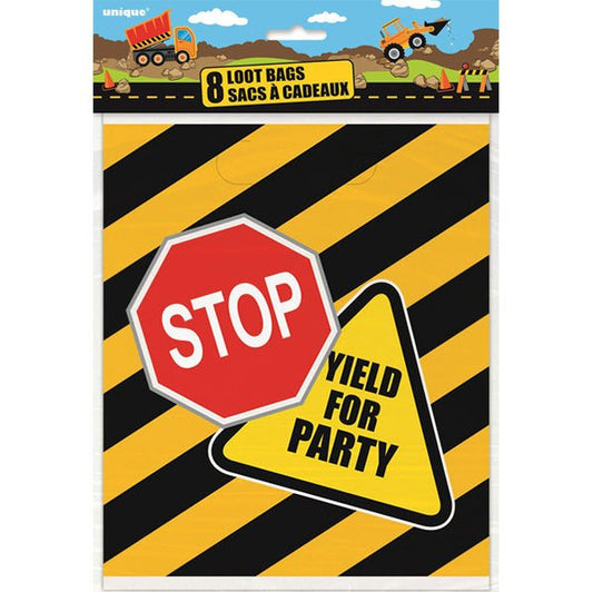 Construction Party Loot Bags (Pack of 8) - The Party Marketplace