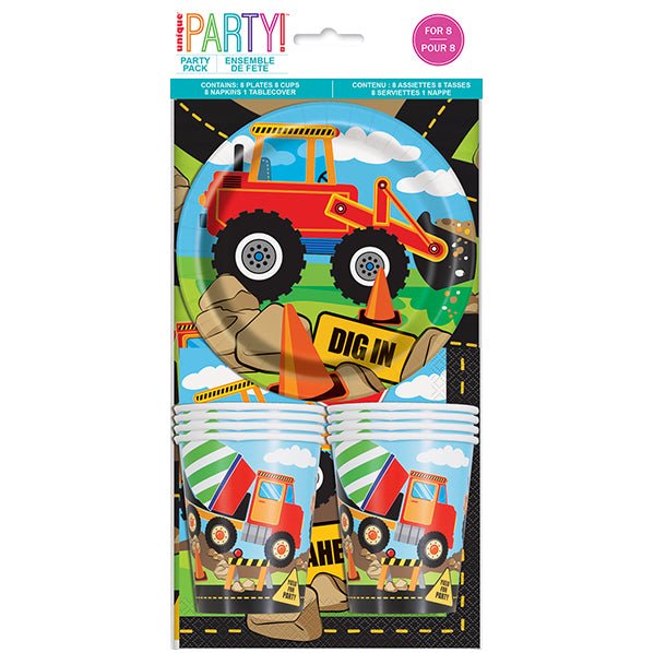 Construction Party Pack (For 8) - The Party Marketplace