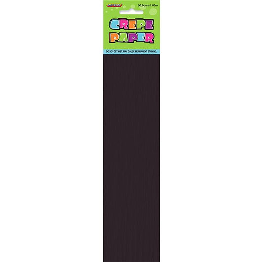 Crepe Paper - Midnight Black - The Party Marketplace