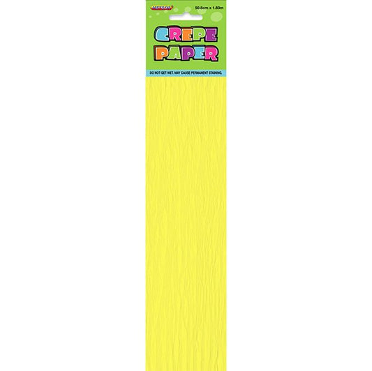 Crepe Paper - Soft Yellow - The Party Marketplace