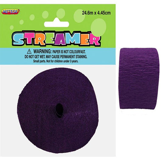 Crepe Streamer - Deep Purple - The Party Marketplace