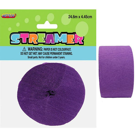 Crepe Streamer - Pretty Purple - The Party Marketplace