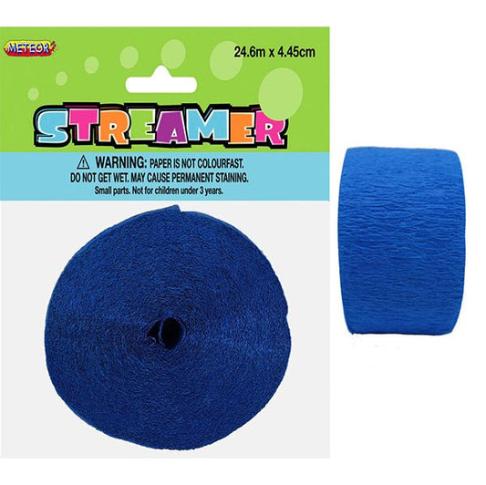Crepe Streamer - Royal Blue - The Party Marketplace