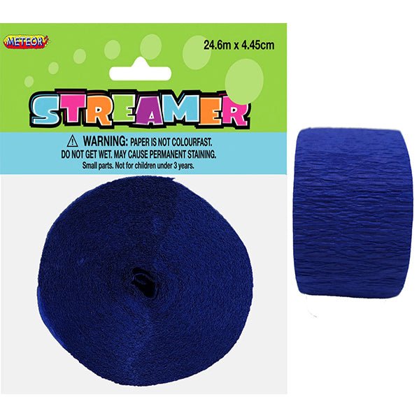 Crepe Streamer - True Navy Blue - The Party Marketplace