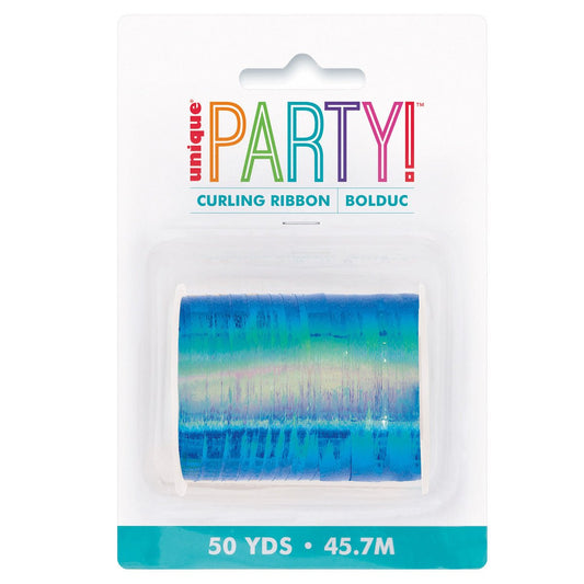 Curling Ribbon Roll - Blue Iridescent (45.7m) - The Party Marketplace