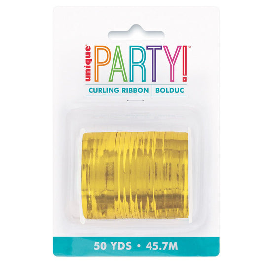Curling Ribbon Roll - Bright Gold (45.7m) - The Party Marketplace
