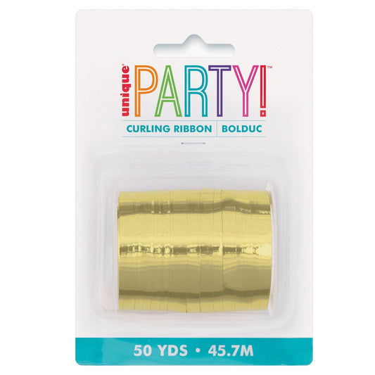Curling Ribbon Roll - Gold (45.7m) - The Party Marketplace