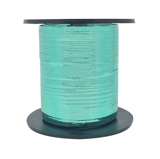 Curling Ribbon Roll - Metallic Caribbean Teal (228m) - The Party Marketplace